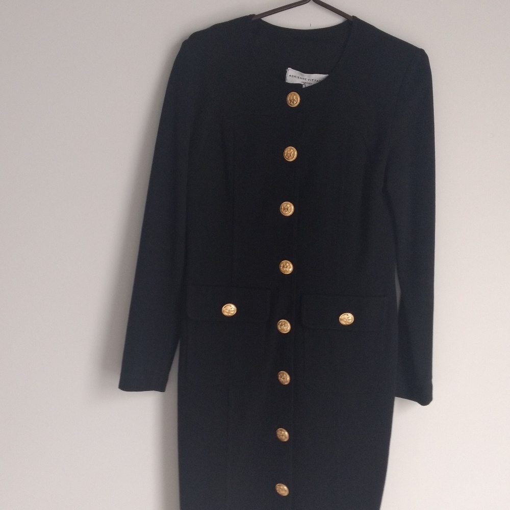 Vintage Adrienne Vittadini classic black dress.
